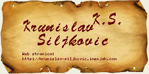Krunislav Šiljković vizit kartica